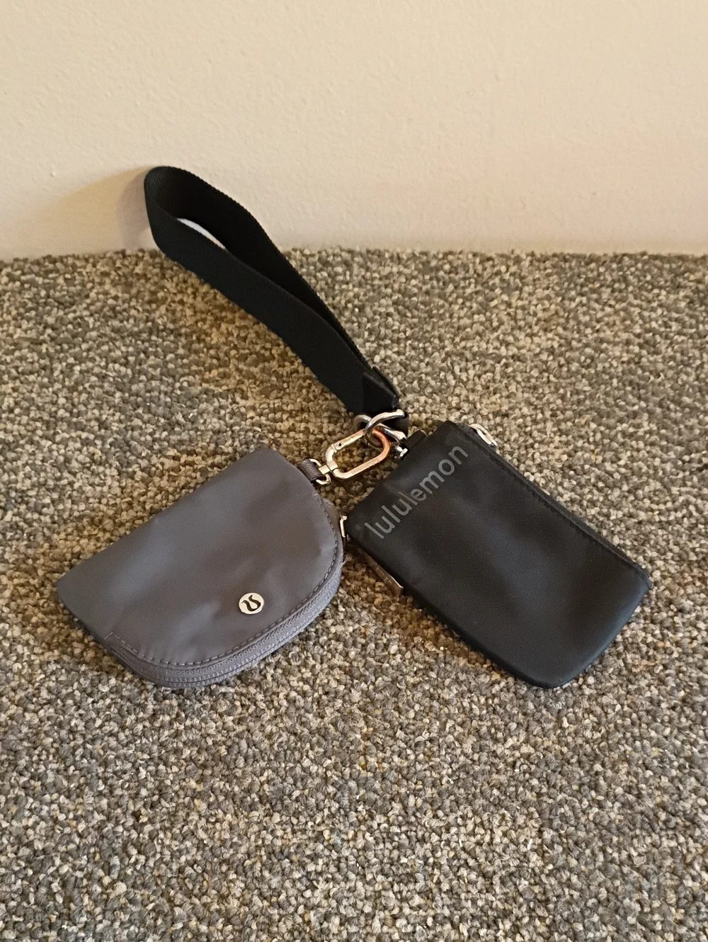 lululemon athletica Black Wristlet Key Pouch